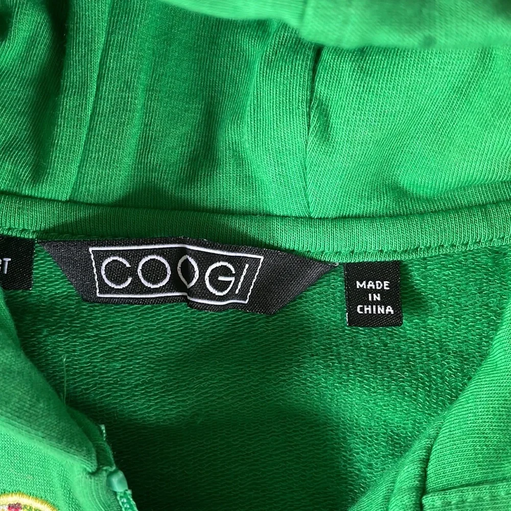 Coogi 3T girls kelly green patch logo hoodie NWT